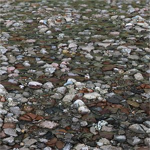 Stone Surface Plan With Water 8K 3D