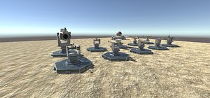 3D modern unmanned turrets