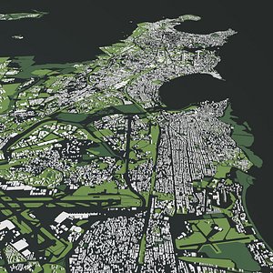 3D model Mumbai India - city and mass buildings