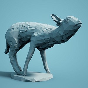 3D animal realistic faceted