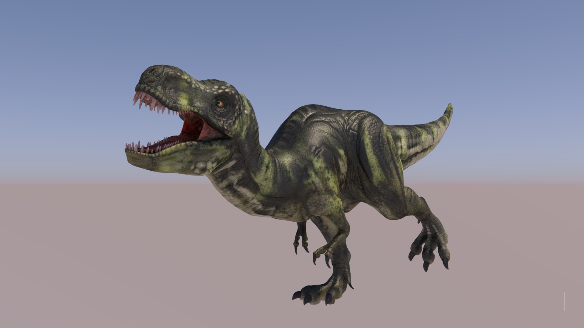 3D tyrannosaurus rex running dinosaur animal model - TurboSquid 1566261