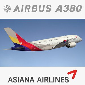 3D asiana a380 380