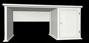 White wooden table printable props  miniature furniture model