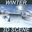 Escena 3D de invierno 2 (Half Pipe Snow)