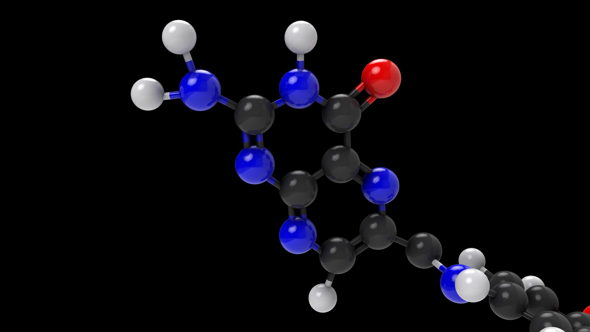 3D Vitamin B9 Molecular Structure Model - TurboSquid 2192969