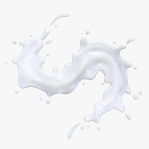 Milk Curve Splash 3D model