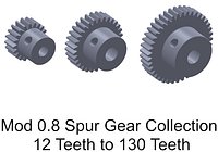 MOD 0.8 SB Spur Gear Collection