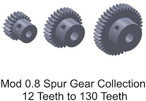 MOD 0.8 SB Spur Gear Collection