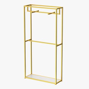 Double Coat Rack Gold