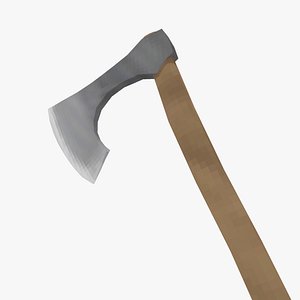 Low Poly Viking Axe 3D
