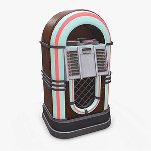 Vintage Jukebox Music Playing Device Low-poly PBR