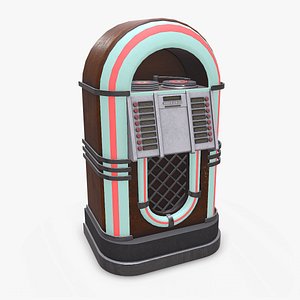Vintage Jukebox Music Playing Device Low-poly PBR