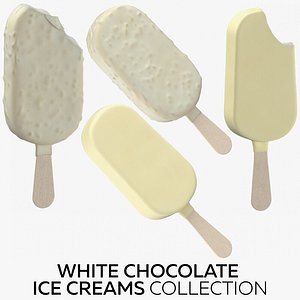 white chocolate ice creams 3D model