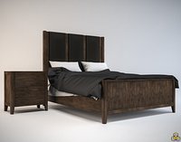 Natural Linga Bed & Nightstand