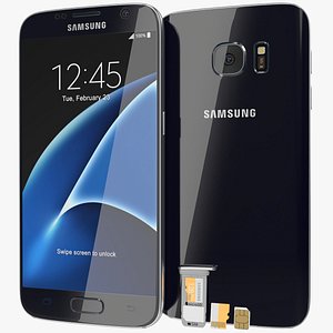 realistic samsung galaxy s7 3d model