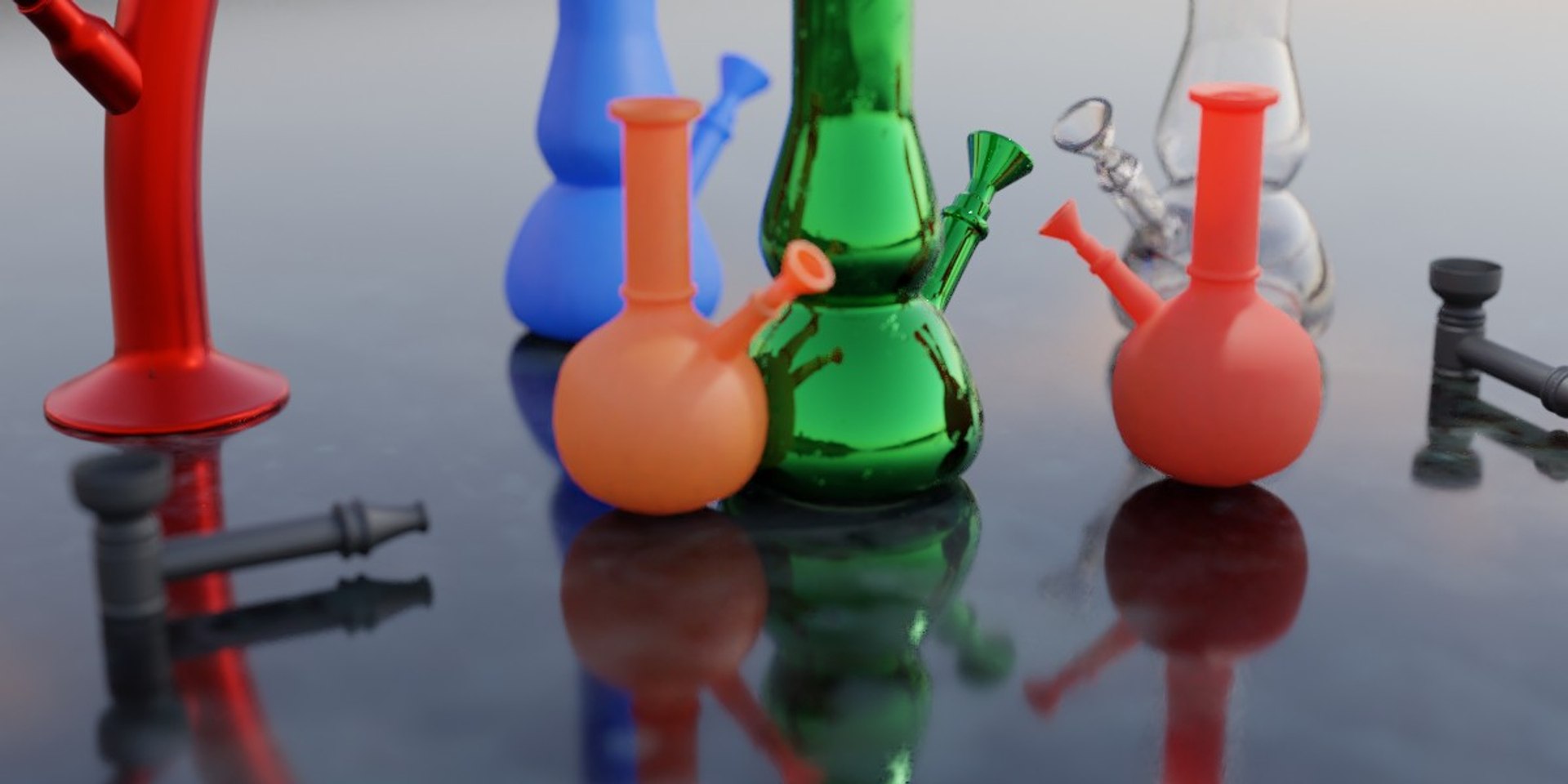 Bongs And Pipes Collection Model - TurboSquid 1746796