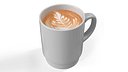 Ceramic Coffee Mug with Latte Art
