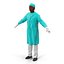 Male African American Surgeon 3D Model
