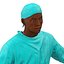 Male African American Surgeon 3D Model