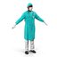 Male African American Surgeon 3D Model