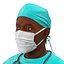 Male African American Surgeon 3D Model