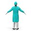 Male African American Surgeon 3D Model