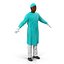 Male African American Surgeon 3D Model