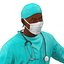 Male African American Surgeon 3D Model