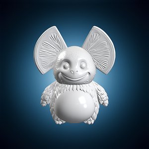 Citrus Eared Monster 3D Print Model Fantasy Creature Figurine 3D model