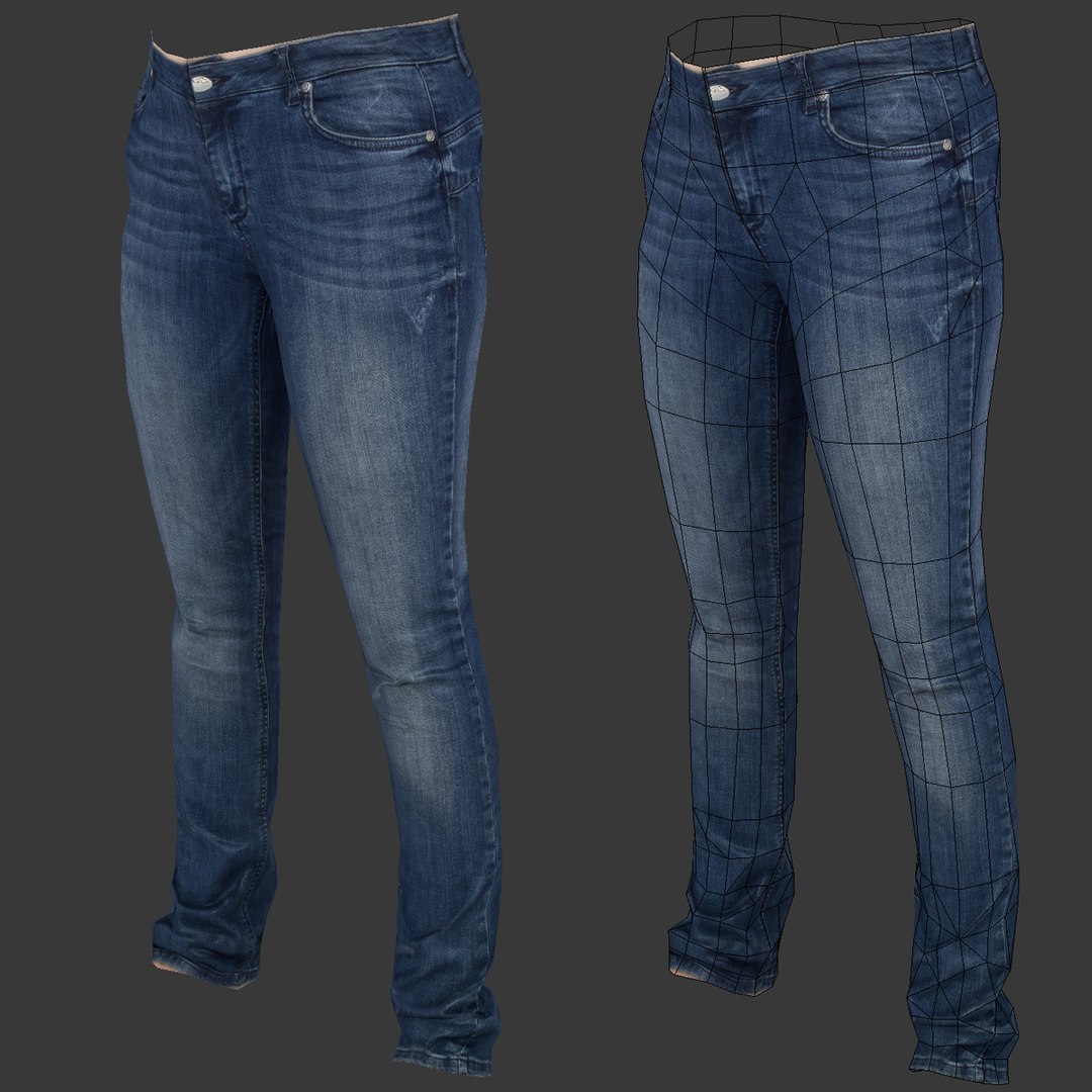 Female Jeans 3d Model