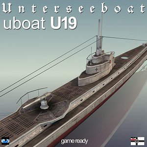 3d u 19 submarine u-19 model