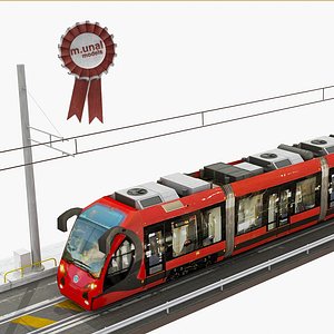 tram railway 3D model