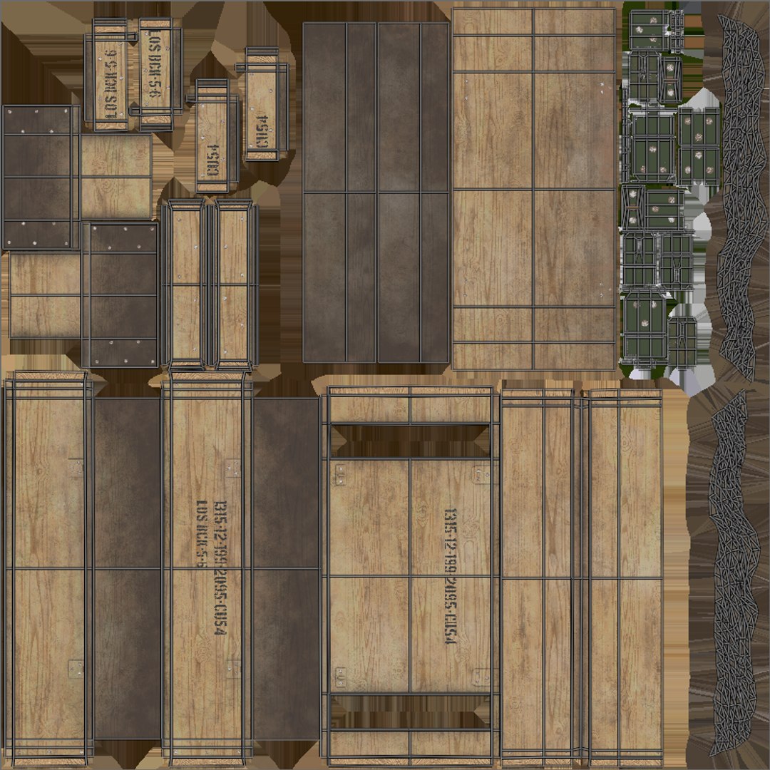 3D Wooden Military Crate - TurboSquid 2495576