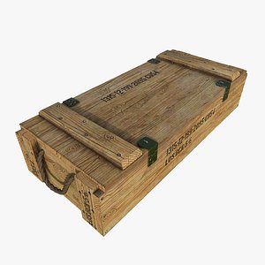 3D Wooden Military Crate