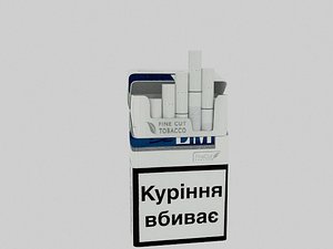 3d pack cigarettes lm blue