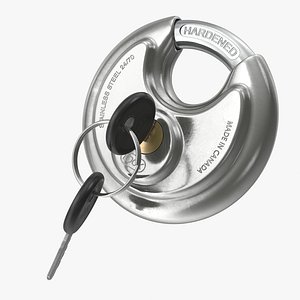 Steel Round Padlock With Keys