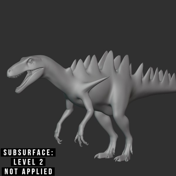 Kerretrasaurus Basemesh Low Poly 3D model