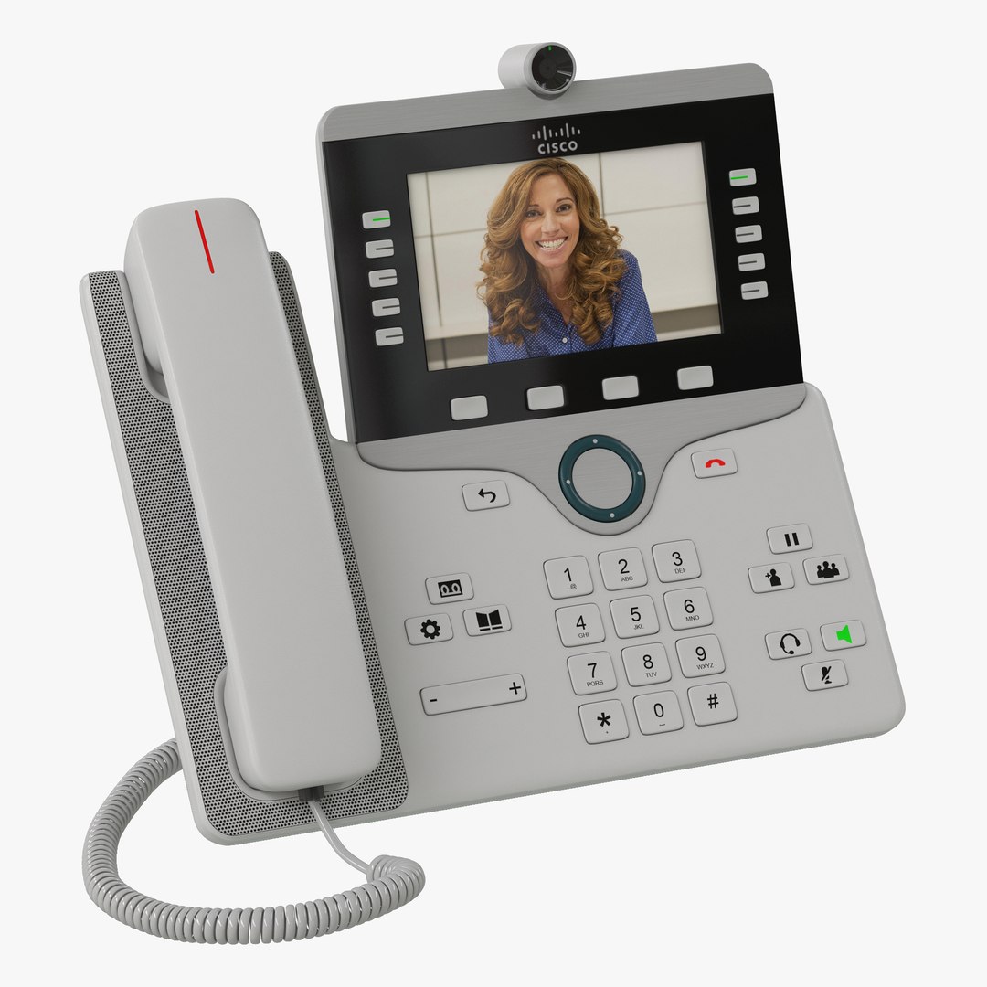 Cisco IP Phone 8865 White 3D model preview