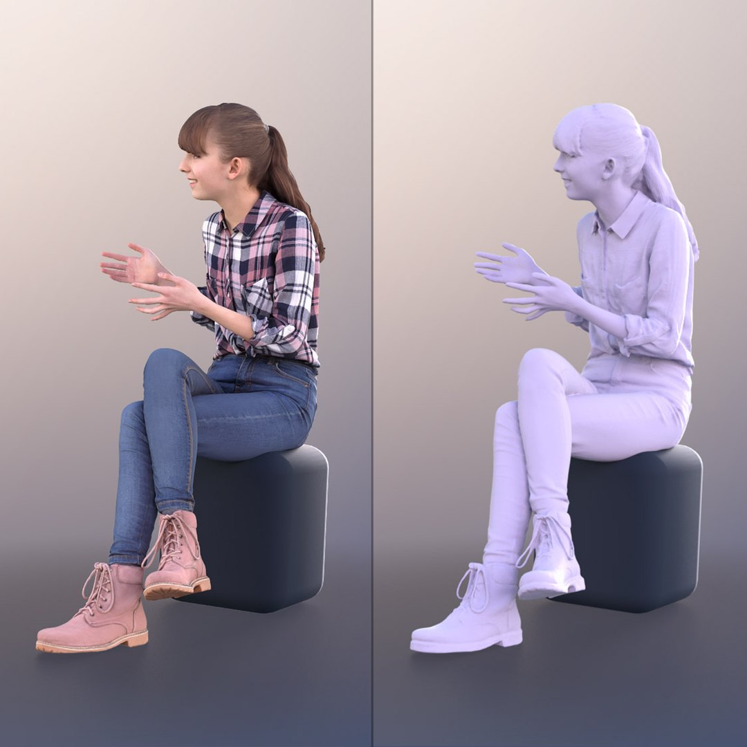Girl Young Talking Model - TurboSquid 1712184