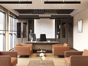 Office Interior Scene 02 3D model