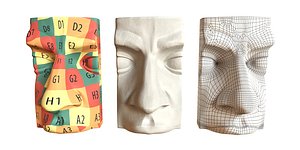 Anatomy Figures - Face Up 3D model