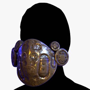 3D Gas mask respirator scifi futuristic model 3D model