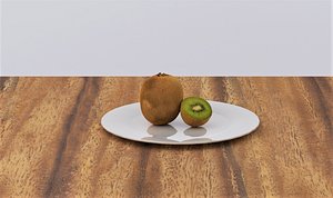 3D fruit kiwi food