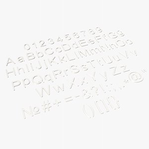 3D model Alphabet porcelain 1