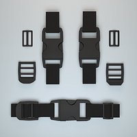 Set of fastener plastic buckle fastex semi-automatic clip