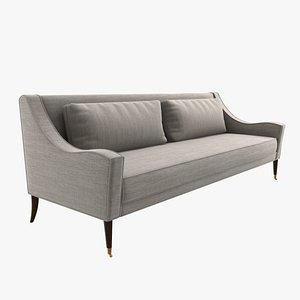 Custom made sofa with curved arms