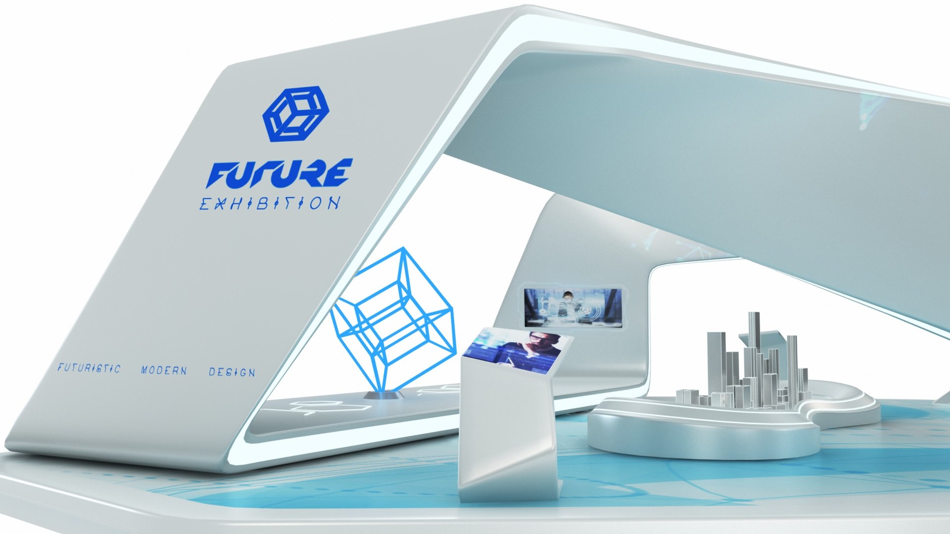 Mega Futuristic Exhibition Collection 20 in 1 3D model https://p.turbosquid.com/ts-thumb/2M/QWAgEI/6h/futuristicexhibitionstand32/jpg/1653879957/1920x1080/fit_q87/716ec45c409c0a96ef92d72d6b671b617051d56c/futuristicexhibitionstand32.jpg