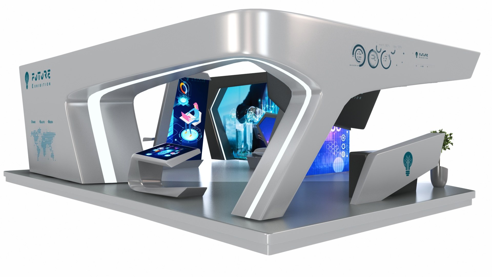 Mega Futuristic Exhibition Collection 20 in 1 3D model https://p.turbosquid.com/ts-thumb/2M/QWAgEI/7E/futuristicexhibitionstand22/jpg/1653879949/1920x1080/fit_q87/238d8a0b9f175d25e905ee13b0447515974e0706/futuristicexhibitionstand22.jpg