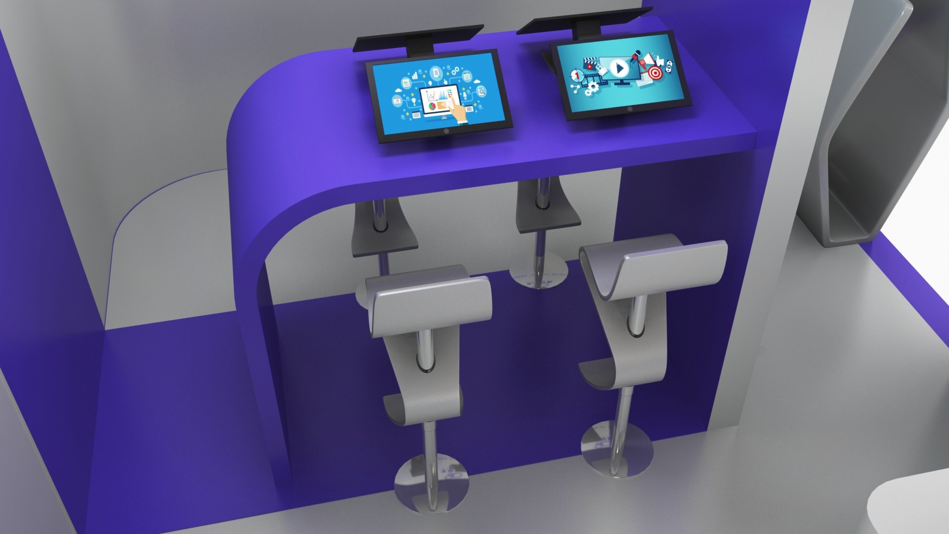 Mega Futuristic Exhibition Collection 20 in 1 3D model https://p.turbosquid.com/ts-thumb/2M/QWAgEI/8c/futuristicexhibitionstand164/jpg/1653880114/1920x1080/fit_q87/0577f9b30dc359dfe9e200c4b74a0e3448562feb/futuristicexhibitionstand164.jpg