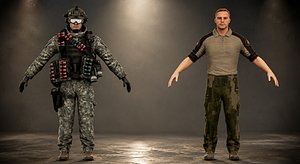 3D model Tactical Soldier Character  Rigged  Game Ready  PBR  UE5  Unity